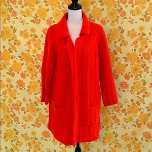 Super Cute True Vintage 1960s Bright Red Sweater